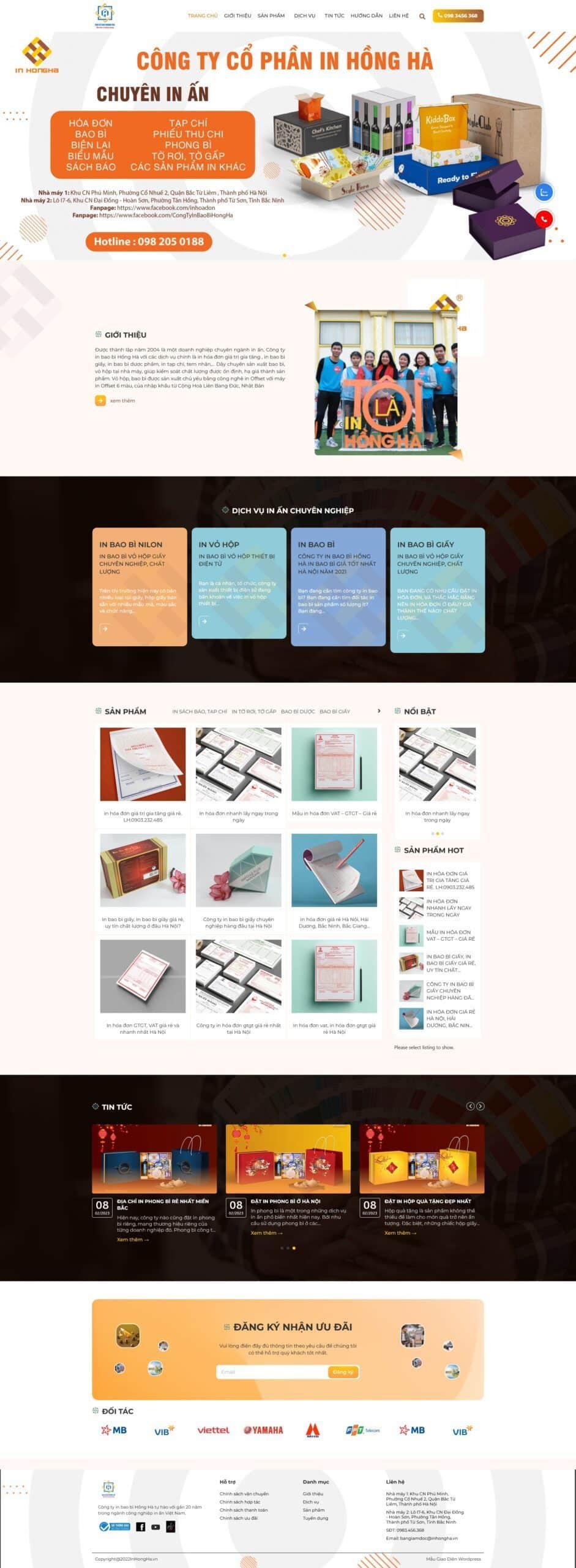 Mẫu Website Bán Bao Bì - Shop Online - Cài Đặt Sẵn