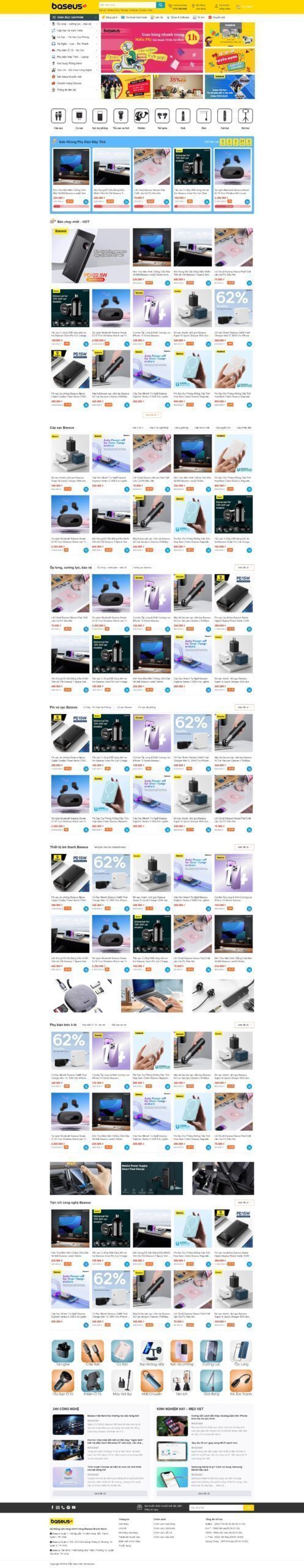 Mẫu Website Siêu Thị Gia Dụng - Công Nghệ - Shop Online - Cài Đặt Sẵn
