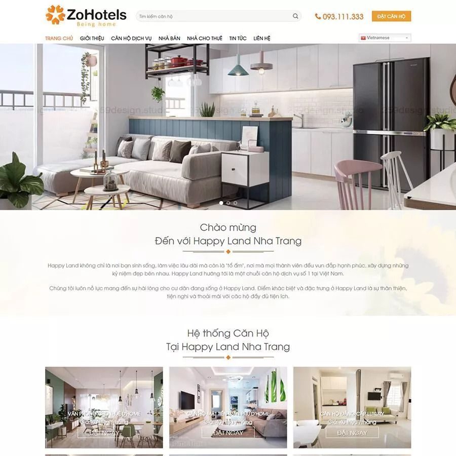 Mẫu Website Bất Động Sản 11 - Cài Đặt Sẵn