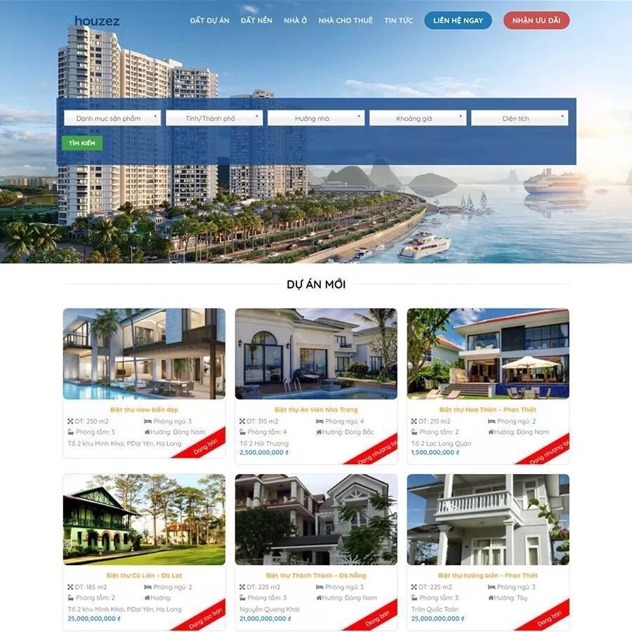 Mẫu Website Bất Động Sản 17 - Cài Đặt Sẵn