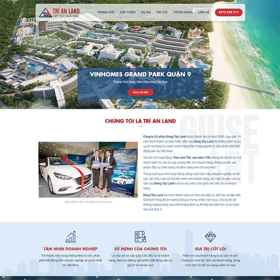 Mẫu Website Bất Động Sản 20 - Cài Đặt Sẵn