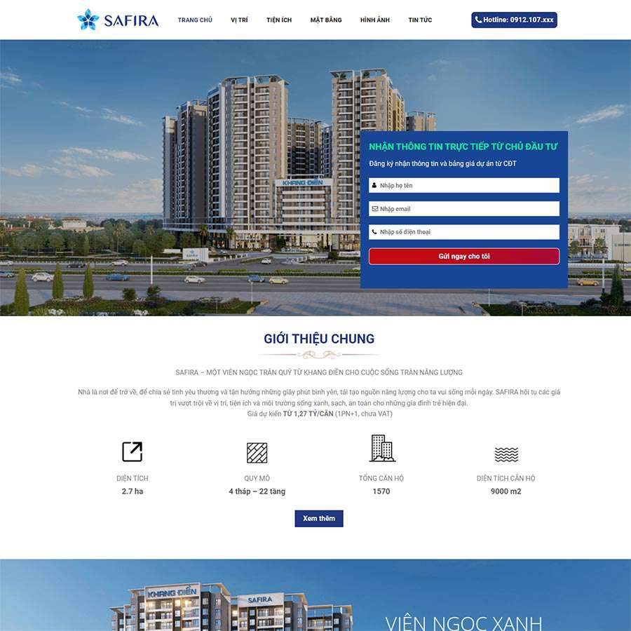 Mẫu Website Bất Động Sản 26 - Cài Đặt Sẵn