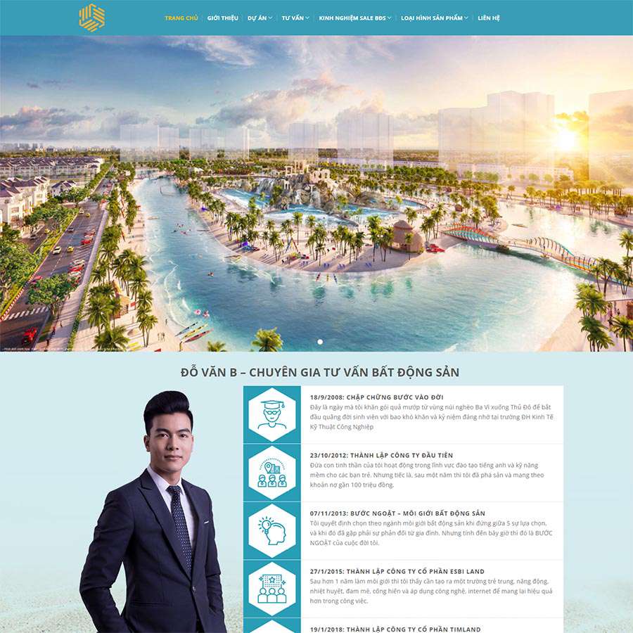 Mẫu Website Bất Động Sản 27 - Cài Đặt Sẵn