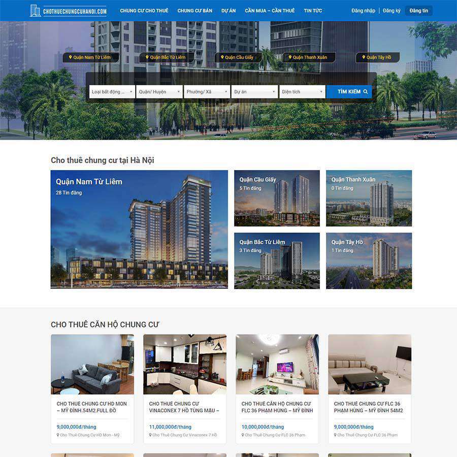 Mẫu Website Bất Động Sản 29 - Cài Đặt Sẵn