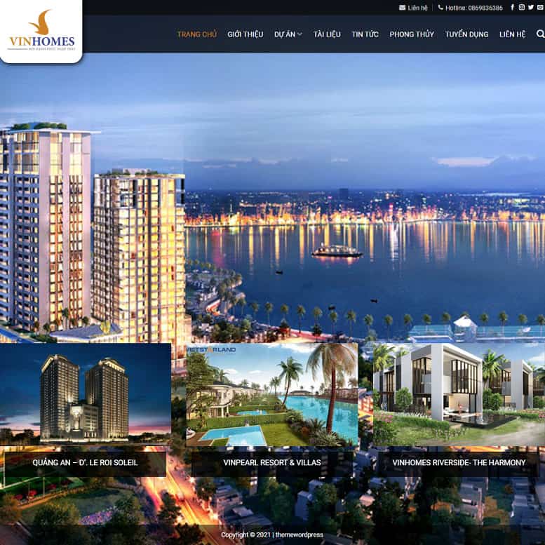 Mẫu Website Bất Động Sản 03 - Cài Đặt Sẵn