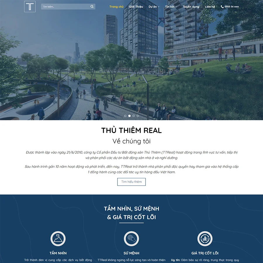 Mẫu Website Bất Động Sản 40 - Cài Đặt Sẵn