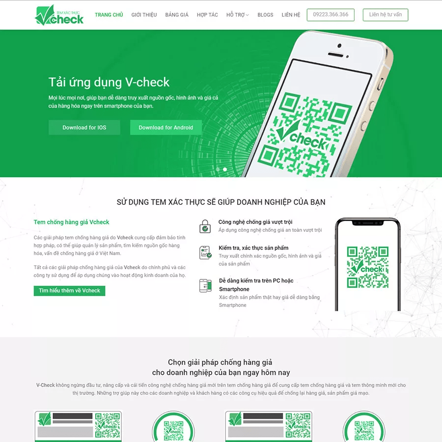 Mẫu Website Ứng Dụng Công Nghệ So Sánh Check Giá - Cài Đặt Sẵn