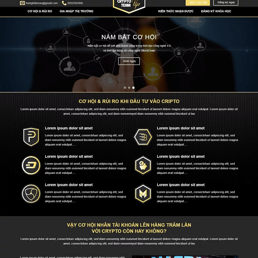 Mẫu Website Crypto Tiền Điện Tử - Tin Tức Blockchain - Cài Đặt Sẵn