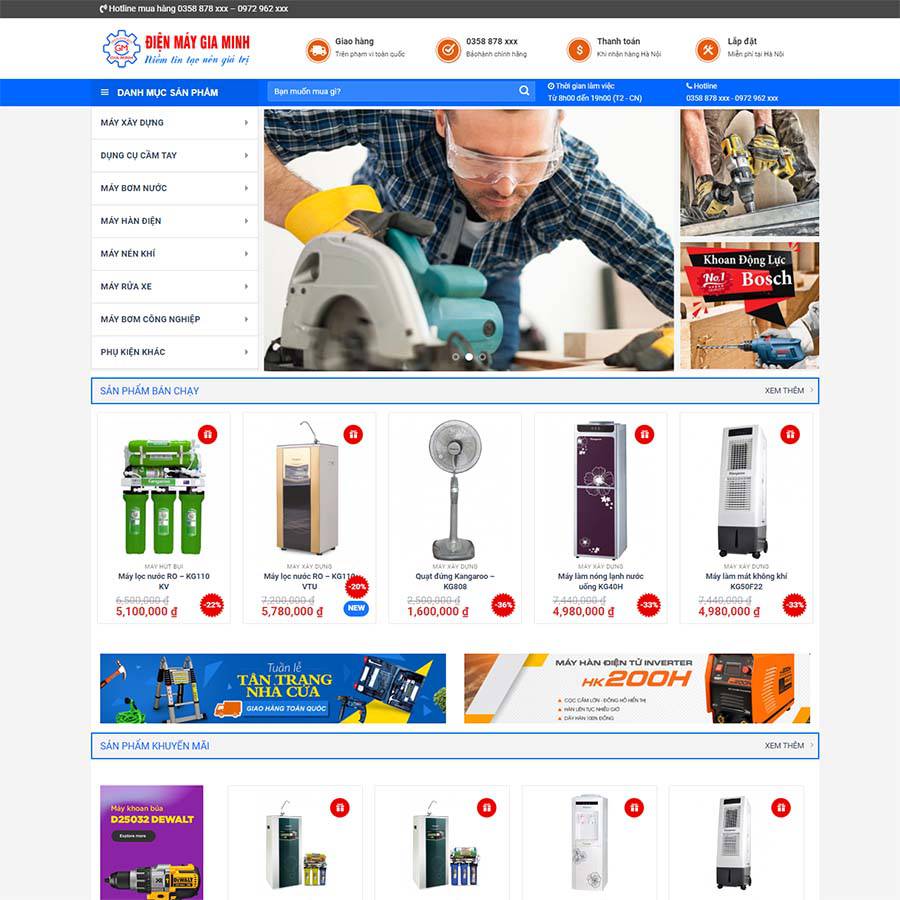 Mẫu Website Điện Máy 06 - Shop Online - Cài Đặt Sẵn