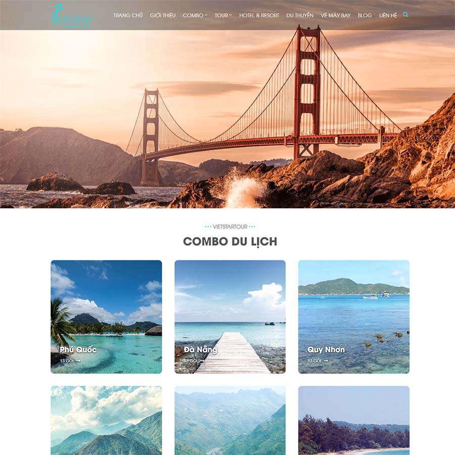 Mẫu Website Du Lịch 14 - Travel - Cài Đặt Sẵn