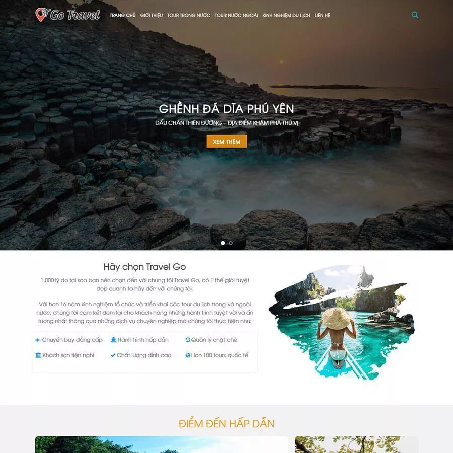 Mẫu Website Du Lịch 04 - Cài Đặt Sẵn