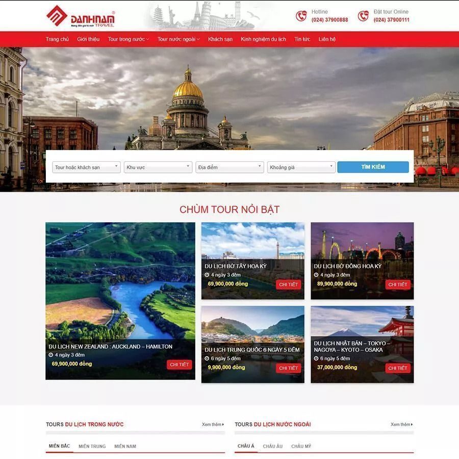 Mẫu Website Du Lịch Cao Cấp 08 - Resort - Khách Sạn - Cài Đặt Sẵn