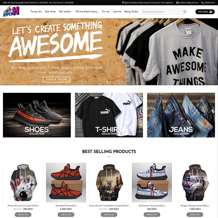 Mẫu Website Thời Trang 12 - Shop Quần Áo - Phụ Kiện - Shop Online - Cài Đặt Sẵn
