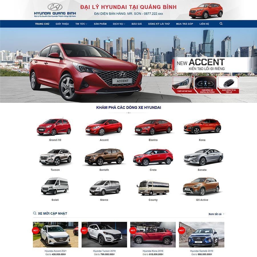 Mẫu Website Showroom Ô Tô 03 - Cài Đặt Sẵn