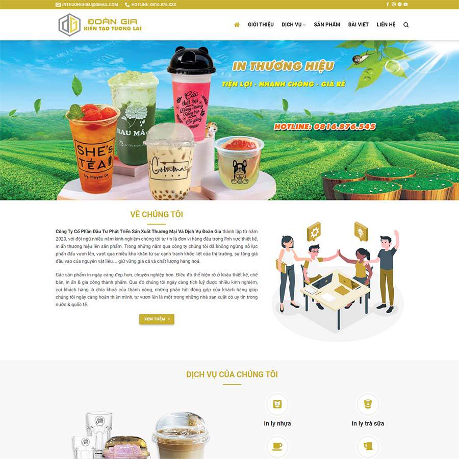 Mẫu Website In Nhựa - Dịch Vụ In Ấn - Cài Đặt Sẵn