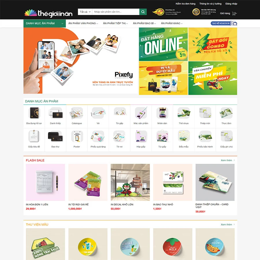 Mẫu Website Công Ty In Ấn 06 - Thiết Kế In Ấn Bao Bì - Cài Đặt Sẵn