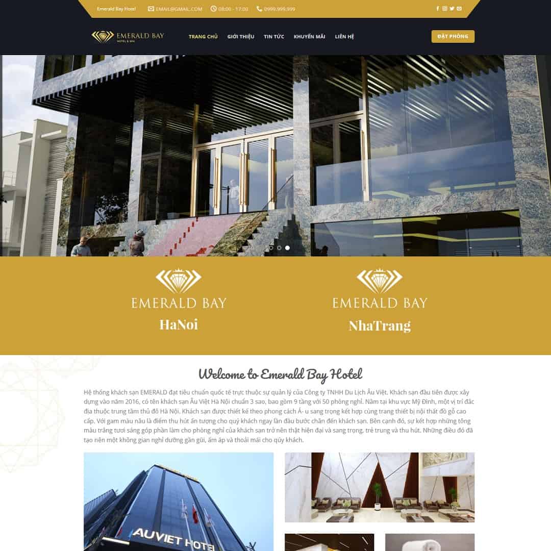 Mẫu Website Khách Sạn - Cài Đặt Sẵn
