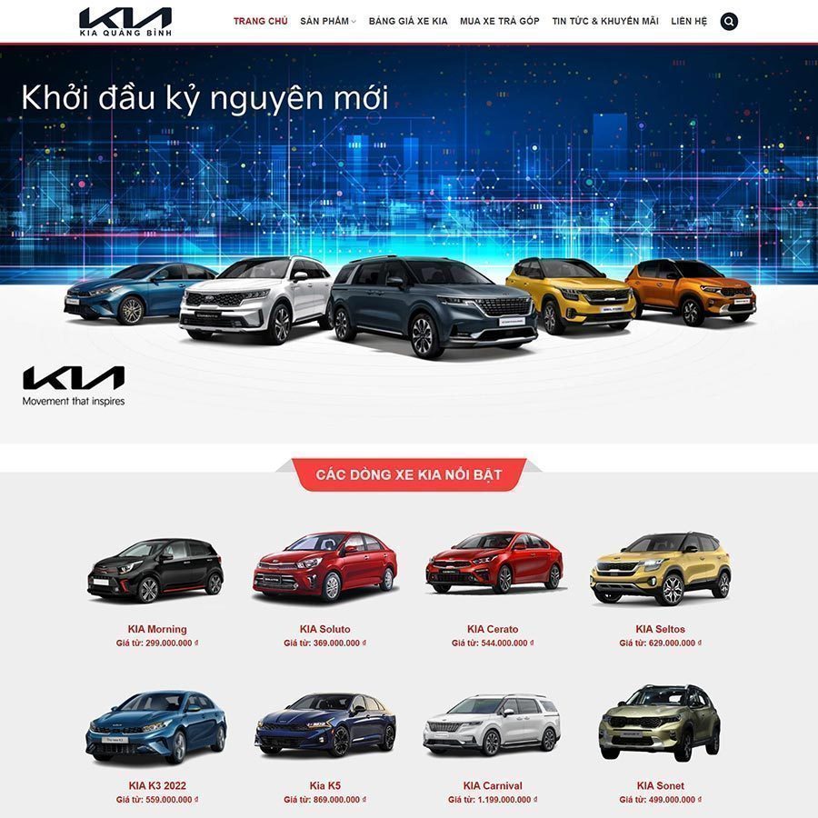 Mẫu Website Showroom Ô Tô - Web bán xe hơi - Cài Đặt Sẵn