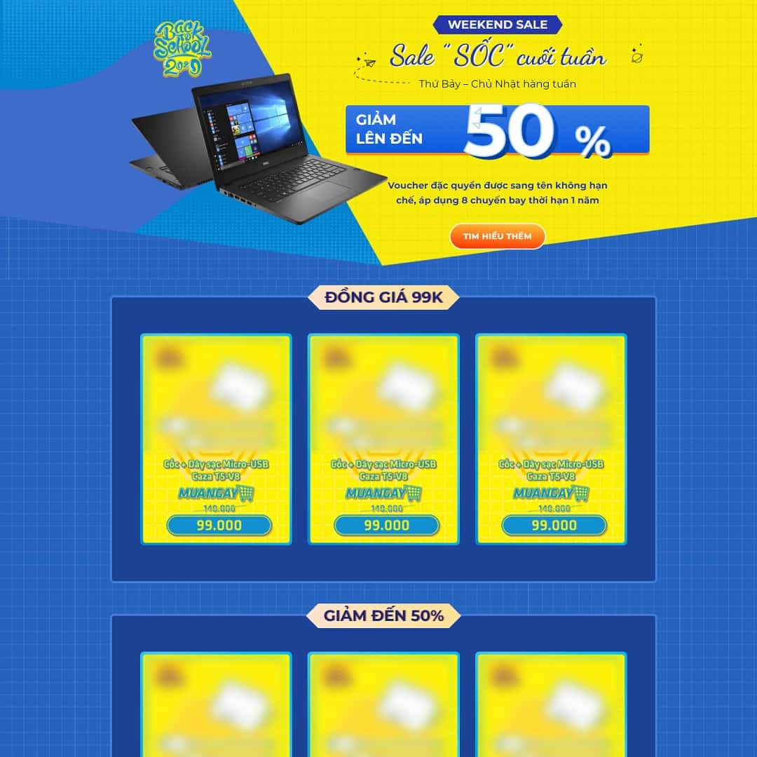 Mẫu Website Landing Page Bán Máy Tính Laptop - Shop Online - Cài Đặt Sẵn