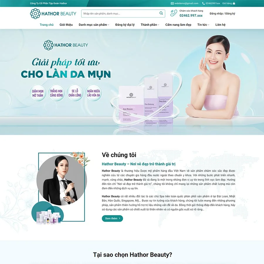 Mẫu Website Mỹ Phẩm 16 - Shop Mỹ Phẩm - Shop Online - Cài Đặt Sẵn