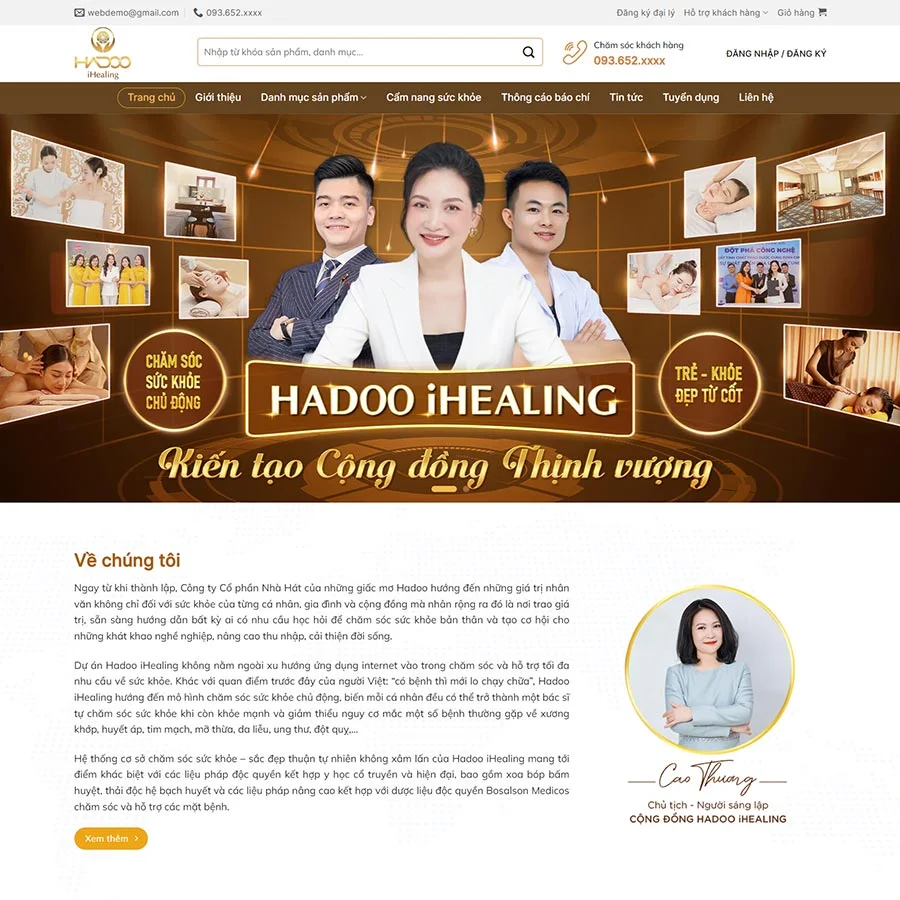 Mẫu Website Mỹ Phẩm 18 - Mỹ Phẩm Cao Cấp - Shop Online - Cài Đặt Sẵn