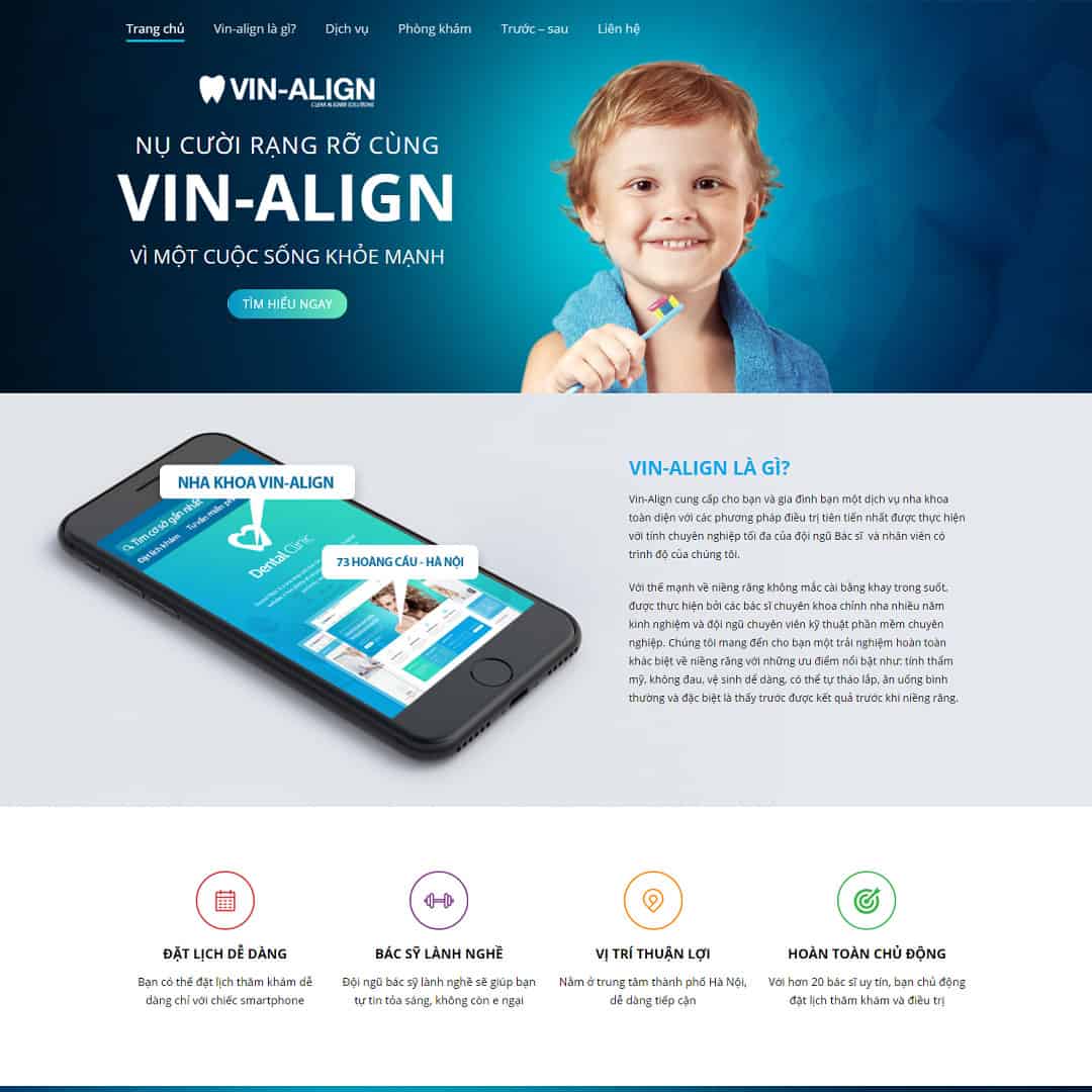 Mẫu Website Landing Page Nha Khoa 01 - Cài Đặt Sẵn