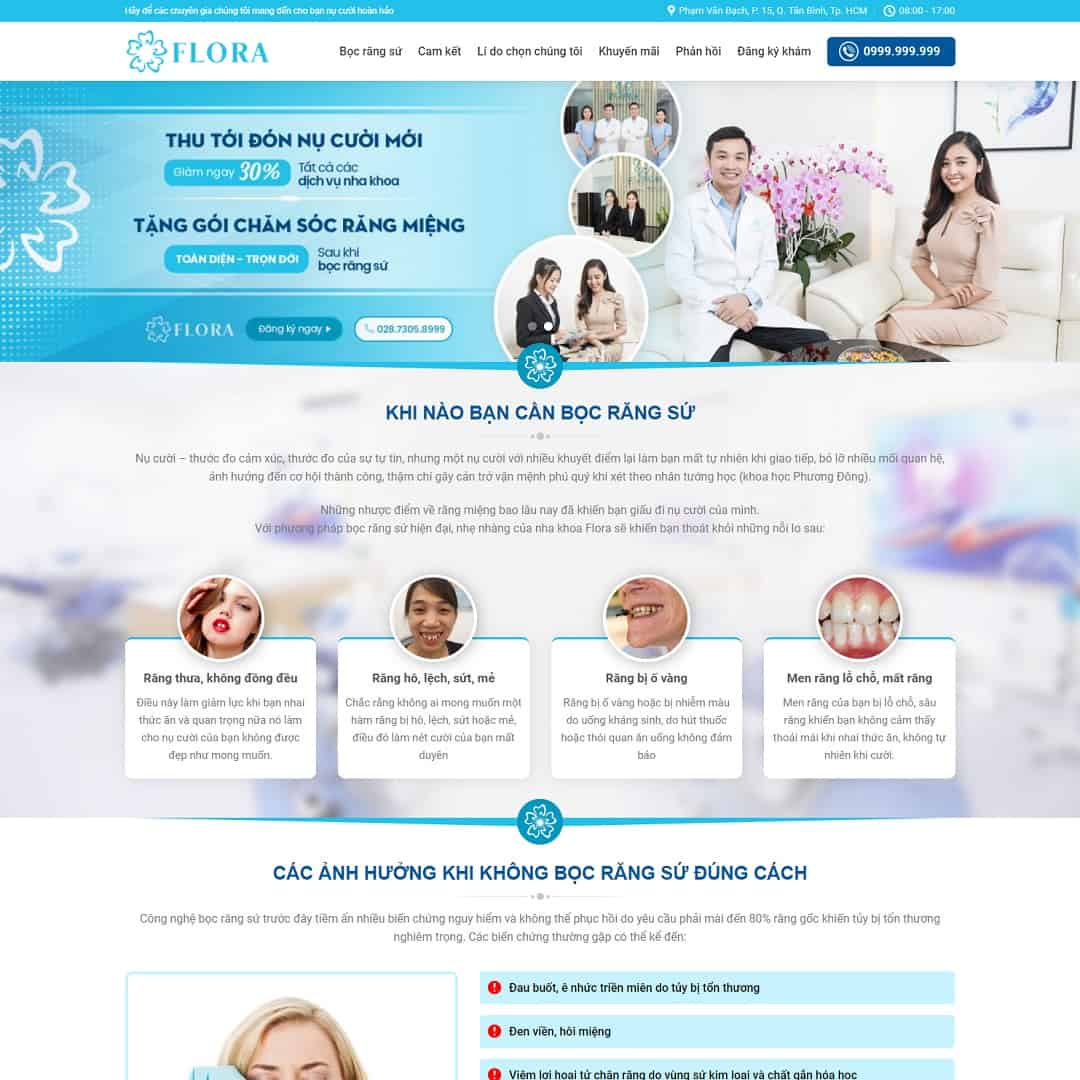 Mẫu Website Landing Page Nha Khoa 02 - Cài Đặt Sẵn