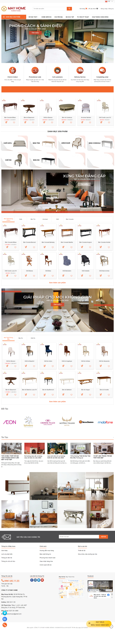 Mẫu Website Nội Thất Nhà Đẹp - Shop Online - Cài Đặt Sẵn