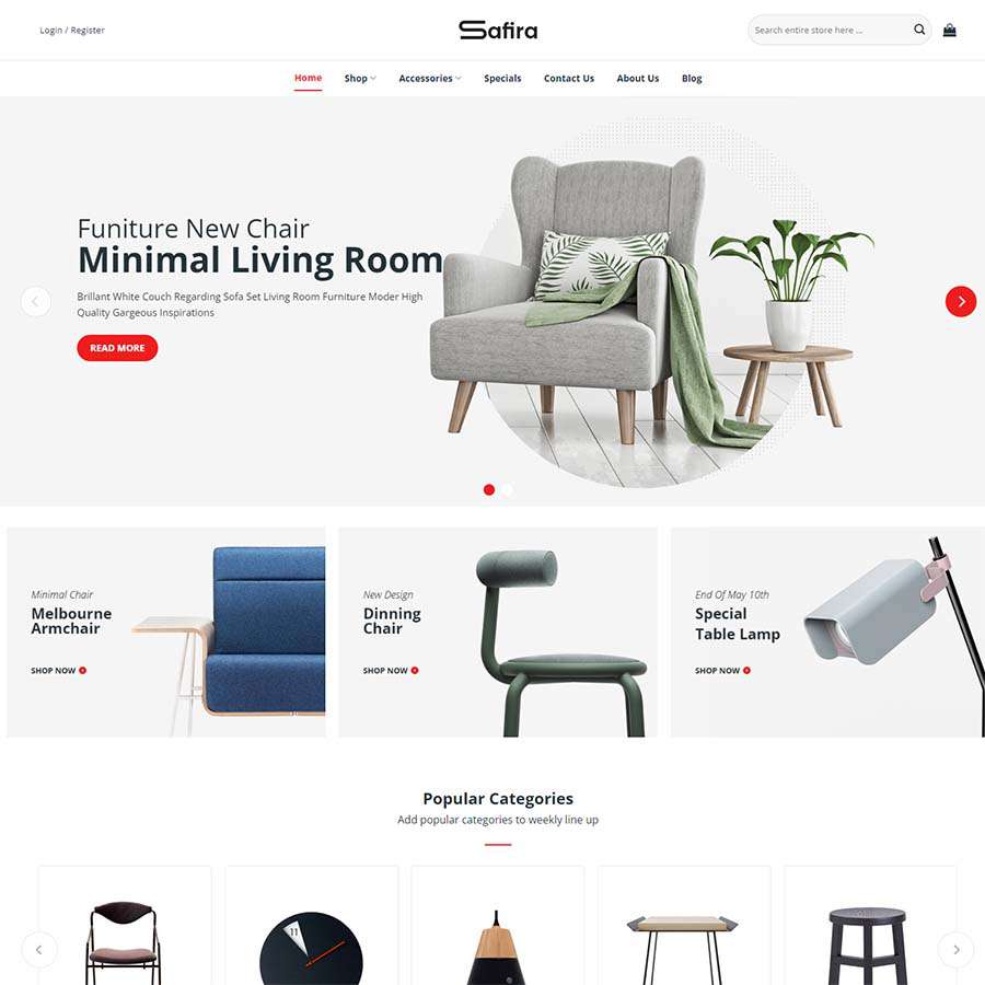 Mẫu Website Nội Thất 26 - Shop Online - Cài Đặt Sẵn