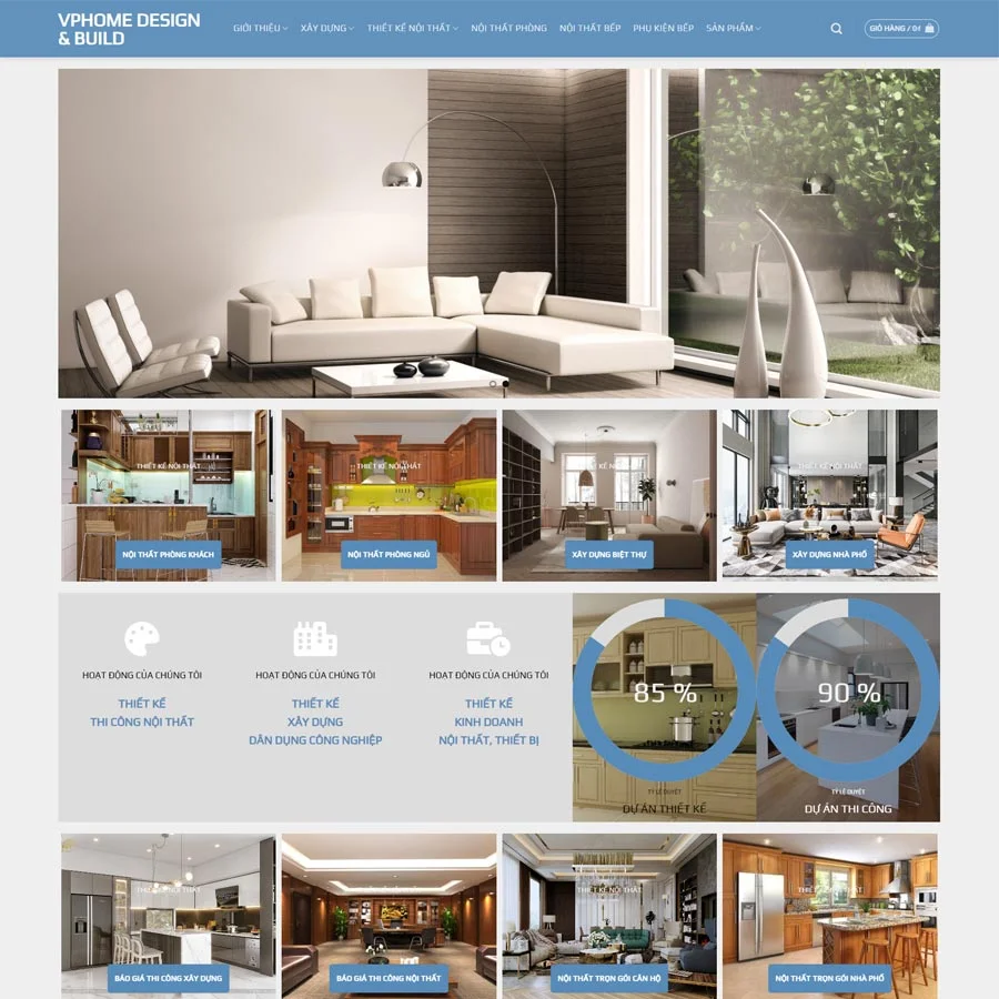 Mẫu Website Nội Thất 28 - Nội Thất Showroom - Shop Online - Cài Đặt Sẵn