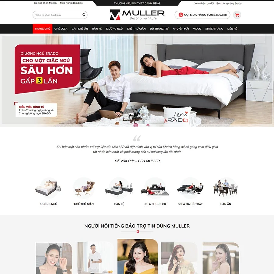 Mẫu Website Nội Thất 34 - Nội Thất Nhà Ở - Shop Online - Cài Đặt Sẵn