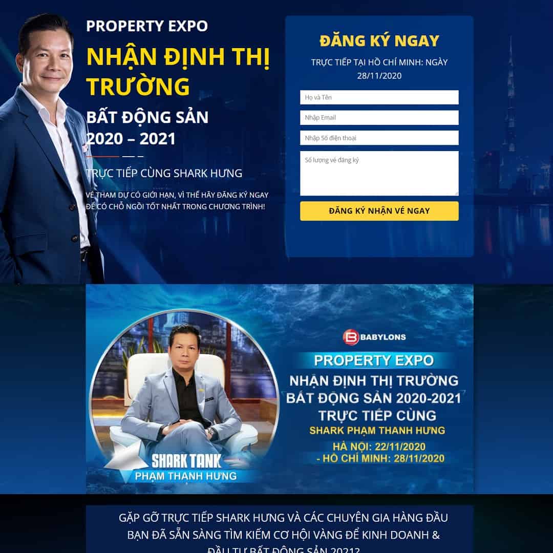 Mẫu Website Landing Page Sự Kiện Doanh Nhân - Tọa Đàm - Cài Đặt Sẵn
