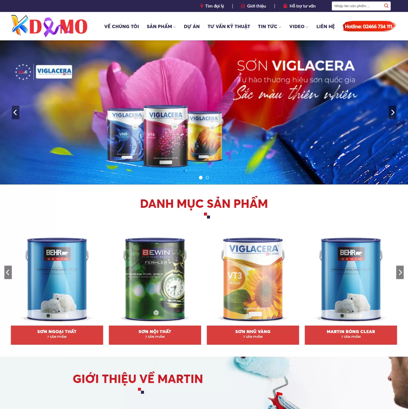 Mẫu Website Bán Sơn Nước 2 - Shop Online - Cài Đặt Sẵn