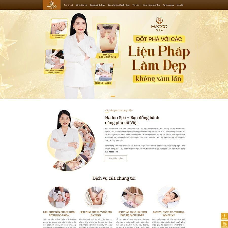 Mẫu Website Spa Làm Đẹp 10 - Thẩm Mỹ Viện - Shop Online - Cài Đặt Sẵn