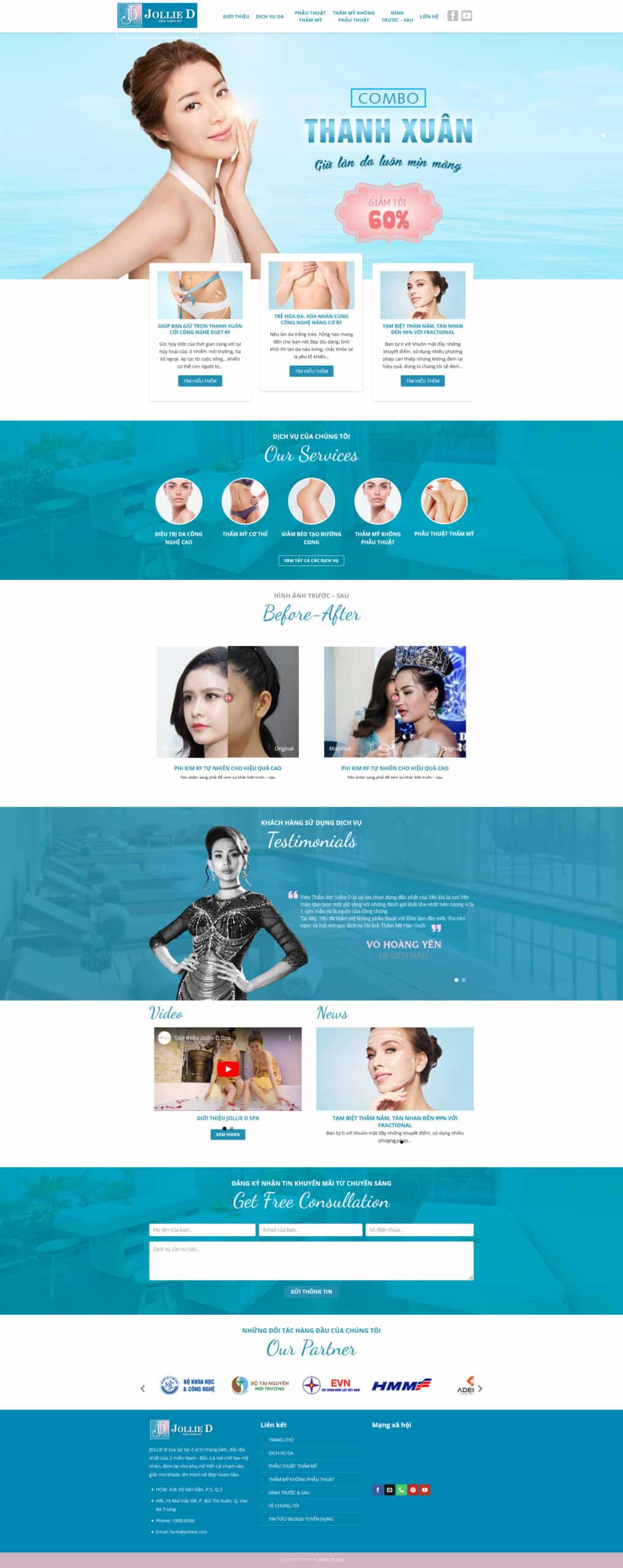 Mẫu Website Dịch Vụ Spa Làm Đẹp 4 - Cài Đặt Sẵn