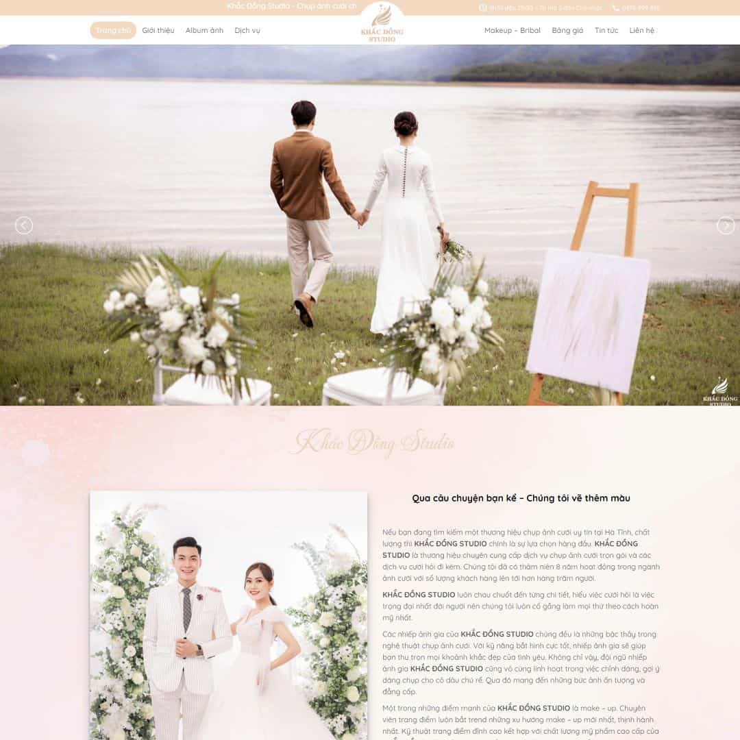 Mẫu Website Studio Chụp Ảnh Cưới 01 - Cài Đặt Sẵn