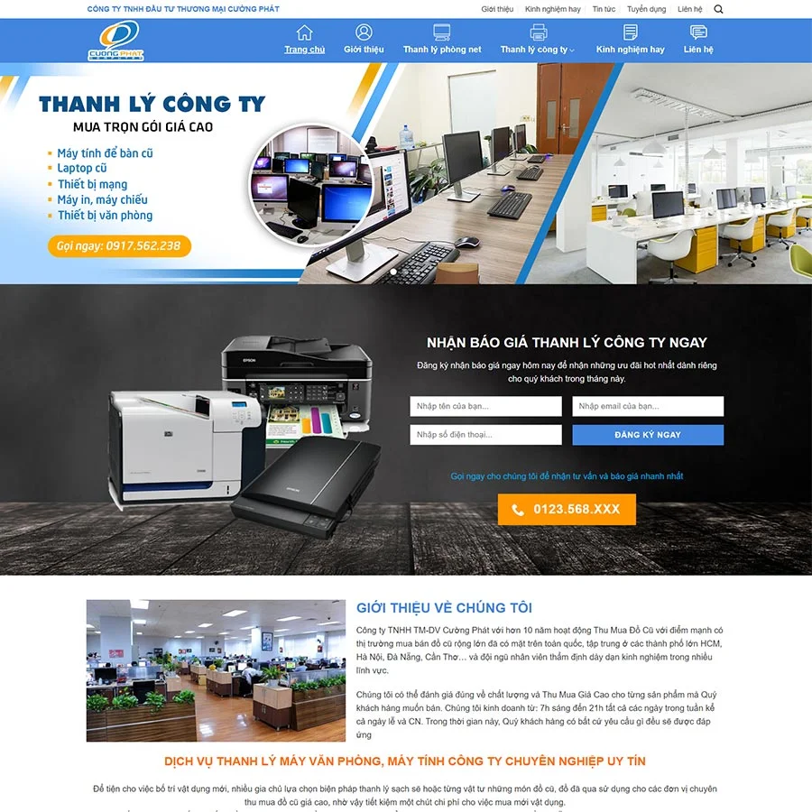 Mẫu Website Thu Mua Thanh Lý Đồ Cũ 04 - Phế Liệu - Điện Máy Cũ - Cài Đặt Sẵn