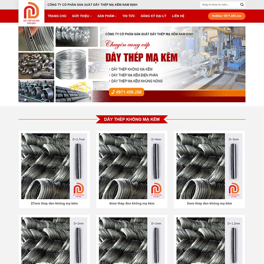 Mẫu Website Công Ty Sắt Thép - Vật Liệu Kim Loại - Giới Thiệu Doanh Nghiệp - Cài Đặt Sẵn