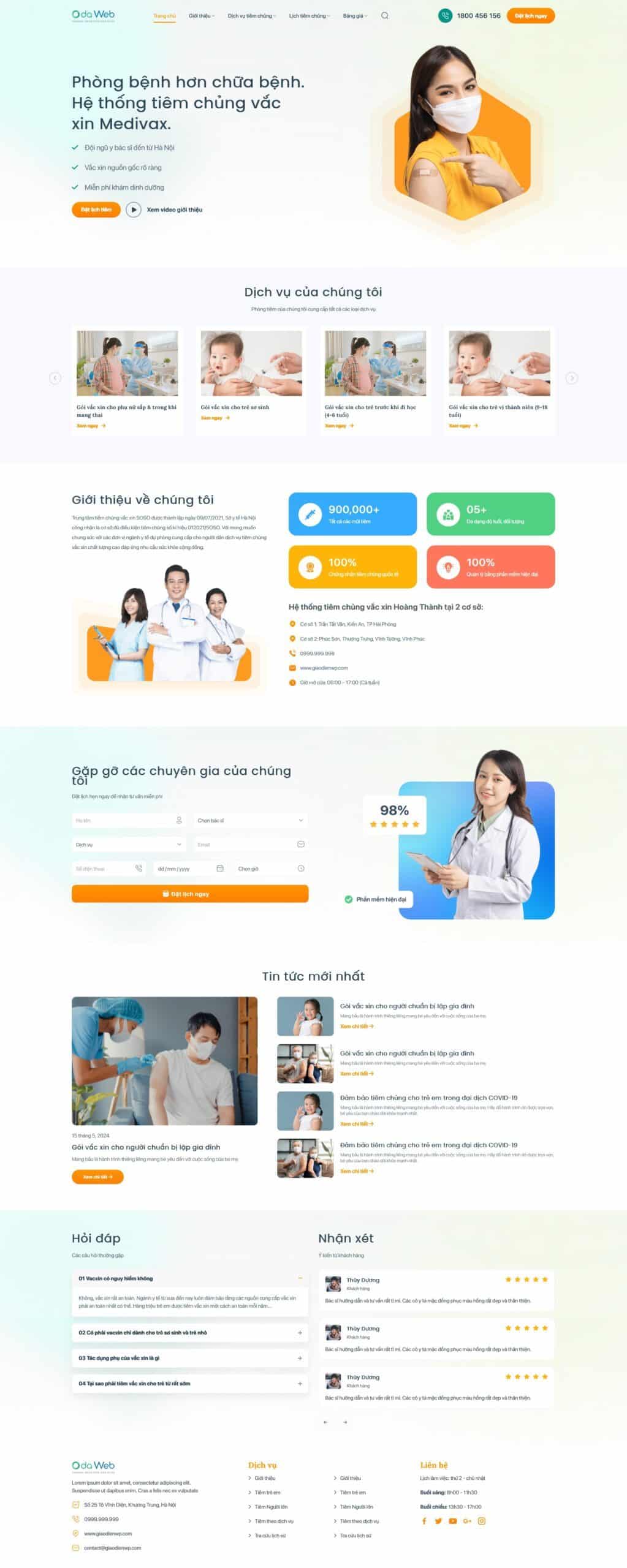 Mẫu Website Thông Tin Y Tế 04 - Blog - Cài Đặt Sẵn