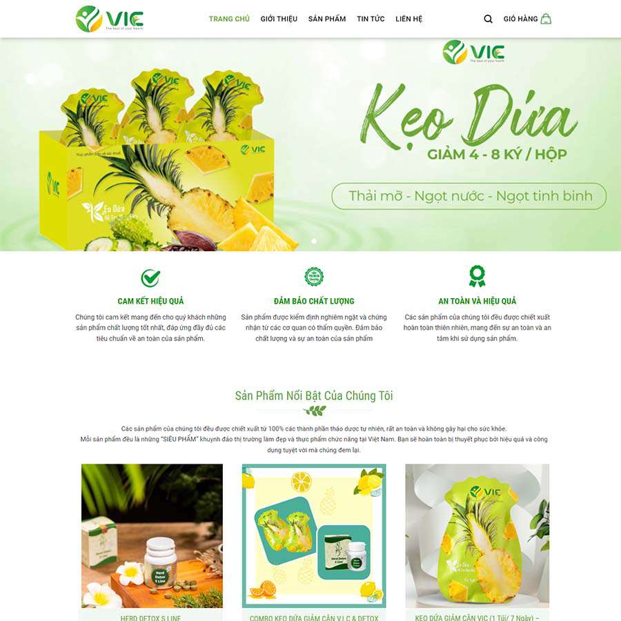 Mẫu Website Thực Phẩm Chức Năng 17 - Shop Online - Cài Đặt Sẵn