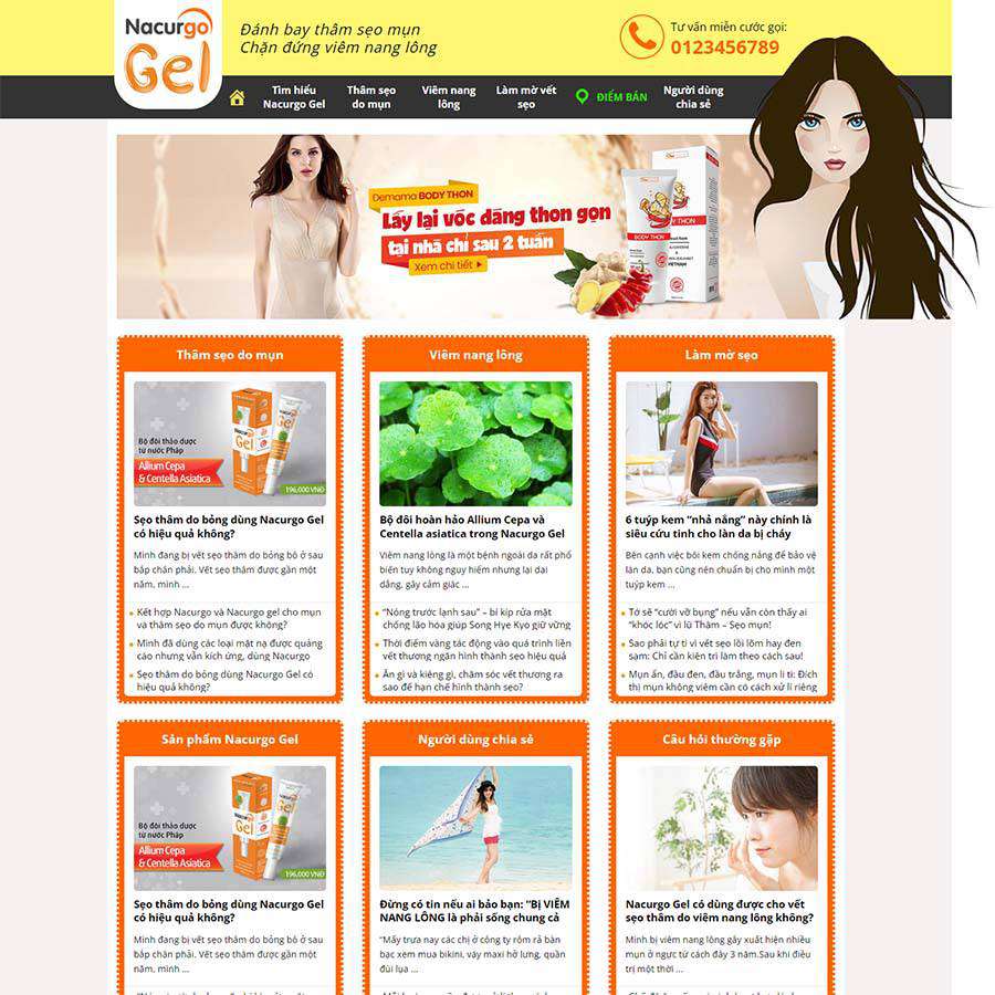 Mẫu Website Thực Phẩm 20 - Shop Online - Cài Đặt Sẵn