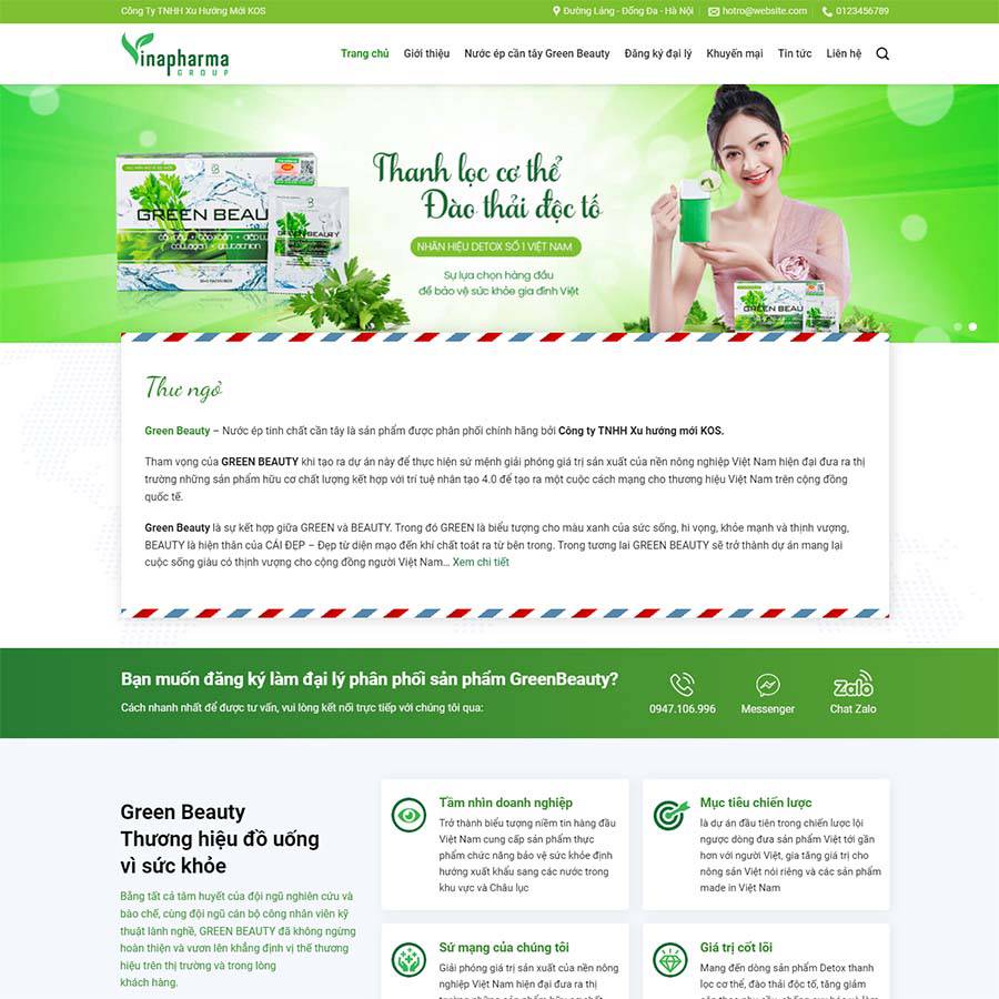 Mẫu Website Thực Phẩm Chức Năng 21 - Shop Online - Cài Đặt Sẵn