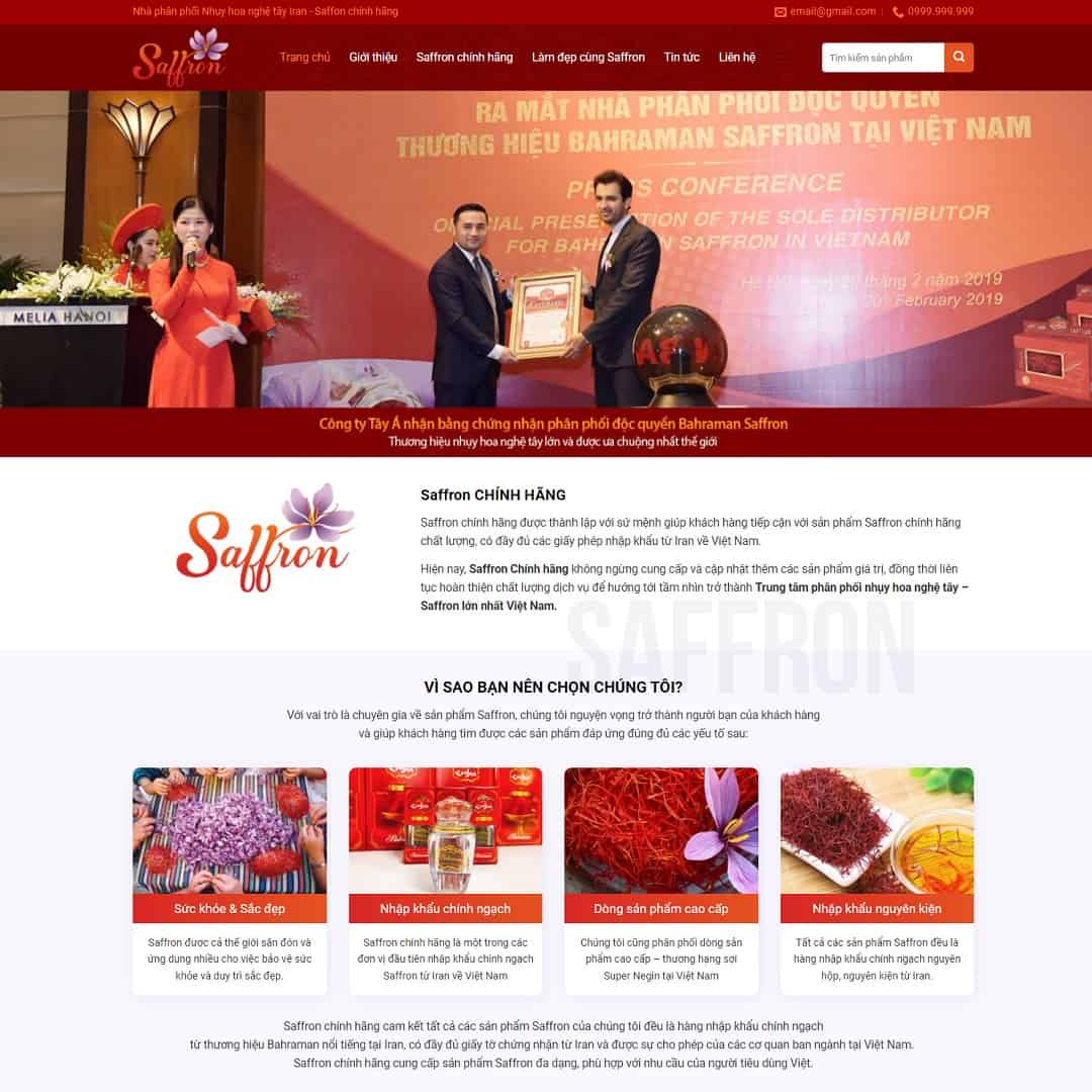 Mẫu Website Thực Phẩm Chức Năng 06 - Shop Online - Cài Đặt Sẵn