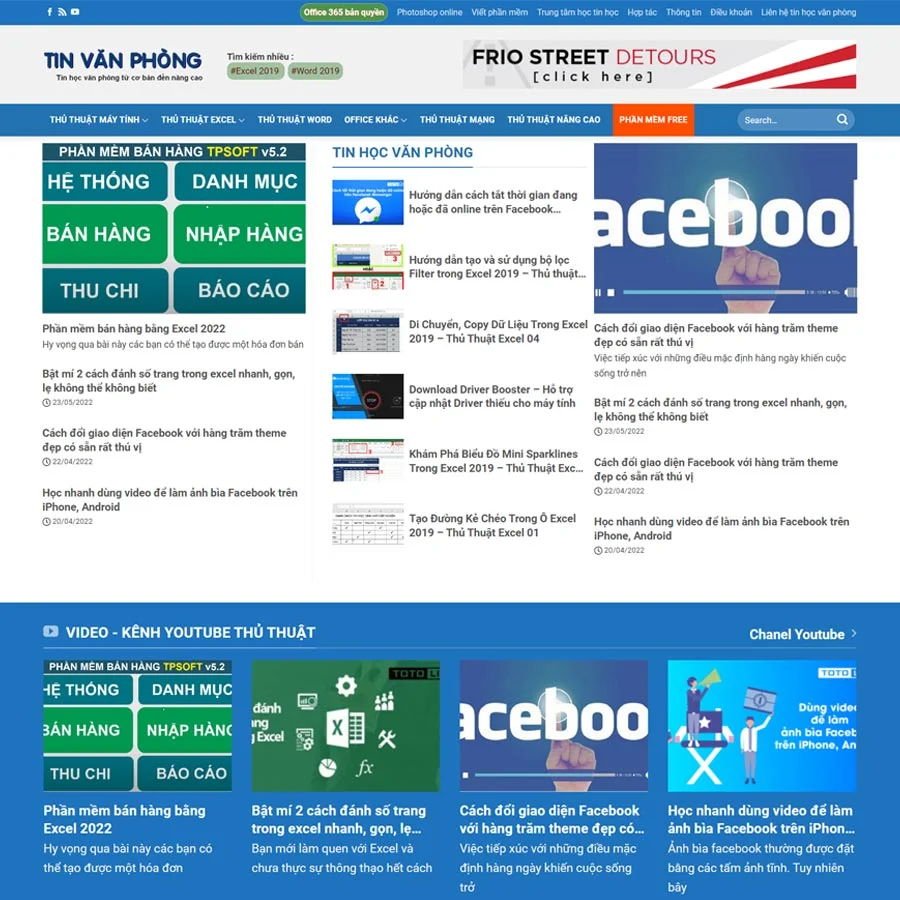 Mẫu Website Chia Sẻ Thủ Thuật - Phần Mềm - Cài Đặt Sẵn