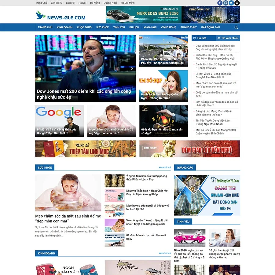 Mẫu Website Tin Tức 15 - Blog - Cài Đặt Sẵn