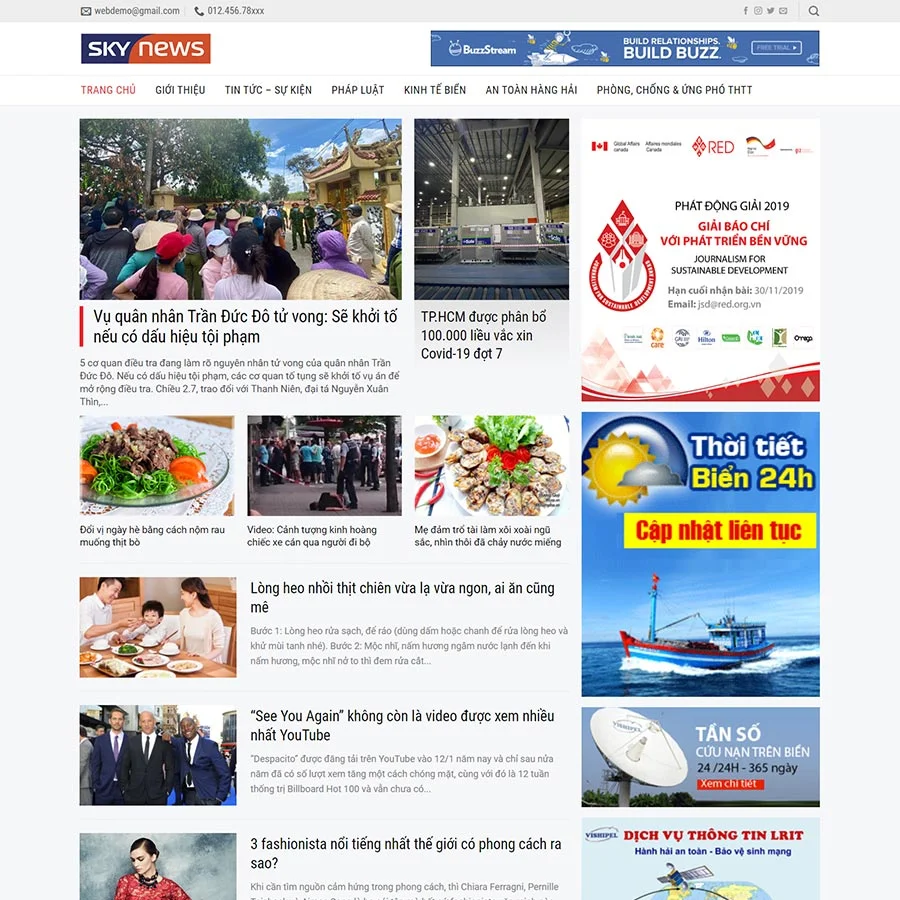Mẫu Website Tin Tức 17 - Blog - Cài Đặt Sẵn