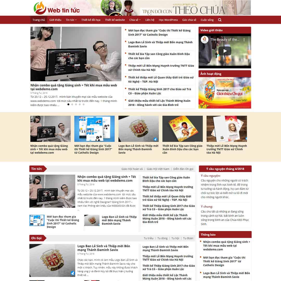 Mẫu Website Tin Tức 02 - Blog - Cài Đặt Sẵn