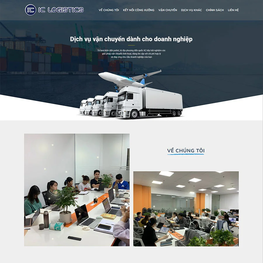Mẫu Website Công Ty Vận Chuyển 03 - Cài Đặt Sẵn