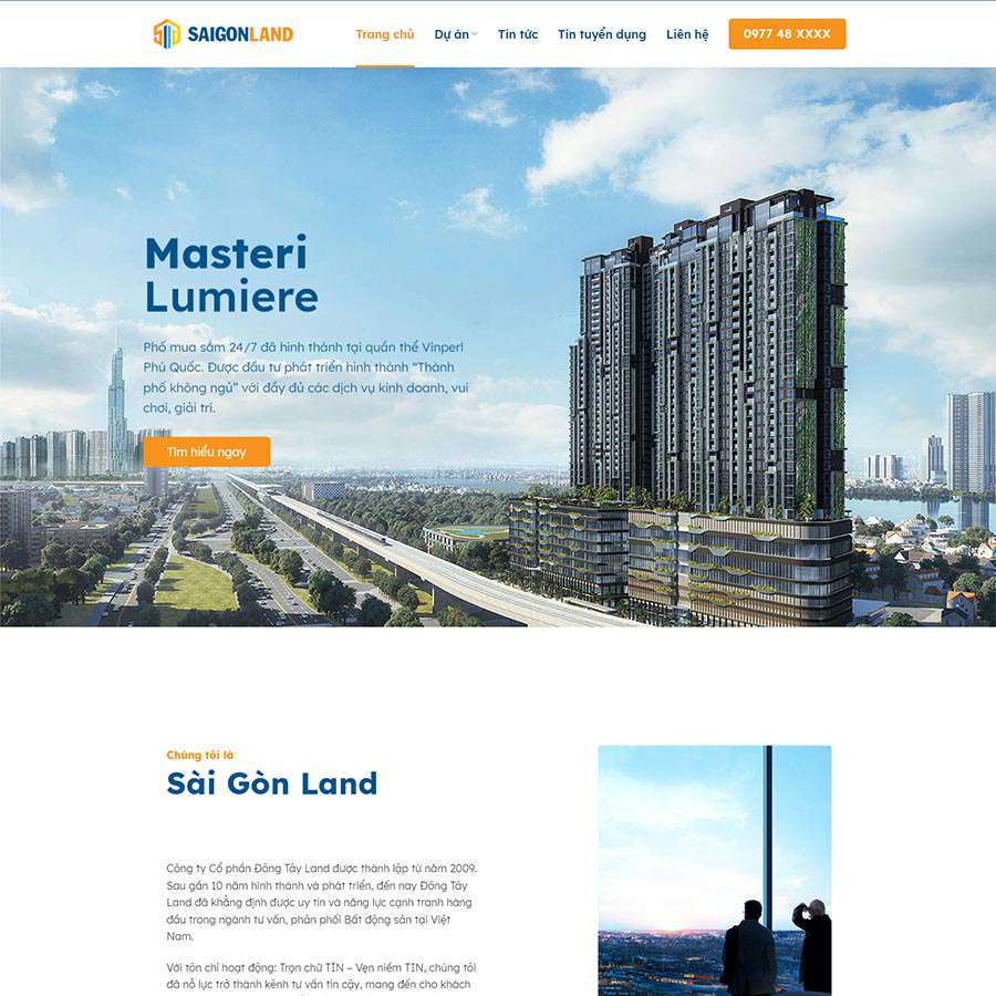 Mẫu Website Bất Động Sản 25 - Mua Bán Nhà Đất - Cài Đặt Sẵn