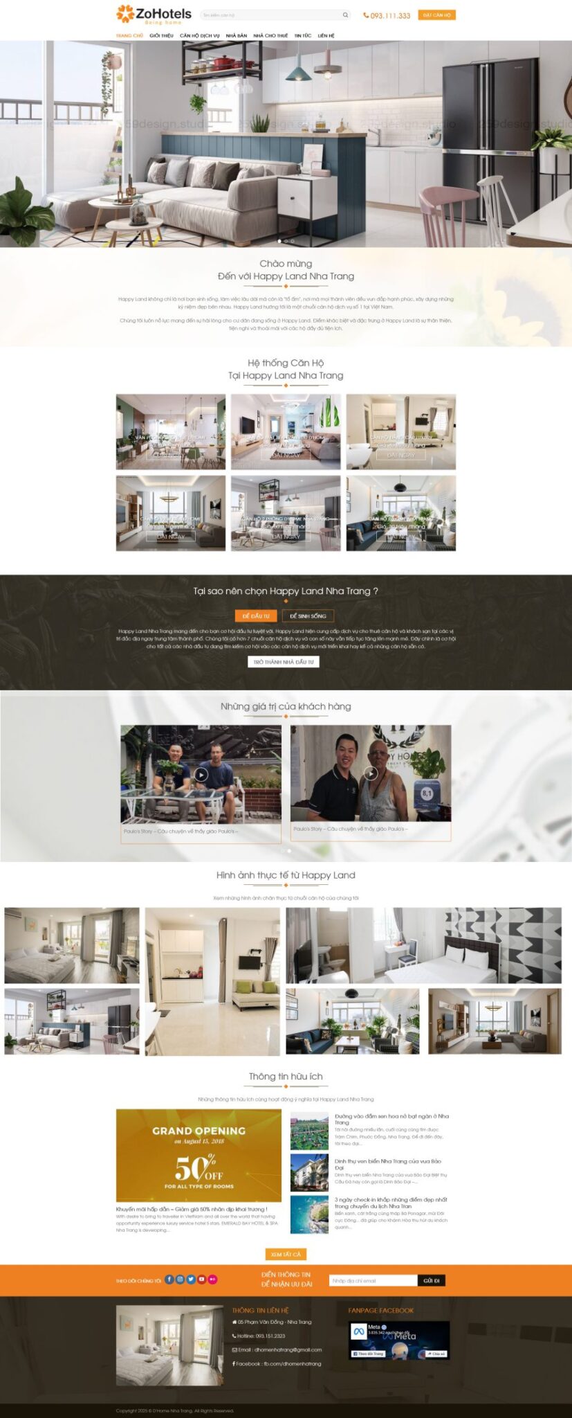 Mẫu Website Cho Thuê Căn Hộ - Bất Động Sản - Cài Đặt Sẵn